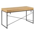 Seaford Storage Desk - Large - Oak and Black Metal