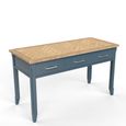 Signature Blue Executive Desk - 3 Drawer
