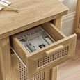 Sydney Desk - 1 Door - 1 Drawer - Faux Rattan