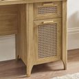 Sydney Desk - 1 Door - 1 Drawer - Faux Rattan