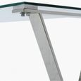 Taylor Desk - Cross Frame - Glass and Chrome