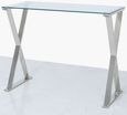 Taylor Desk - Cross Frame - Glass and Chrome
