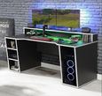Tezaur Black LED Light Gaming Desk