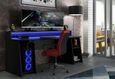 Tezaur Black and Blue LED Light Gaming Desk