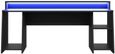 Tezaur Black and Blue LED Light Gaming Desk
