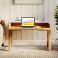 Trinity Reclaimed Wood & White Office Desk - 2 Drawer