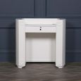 Reception Desk - White - 1 Drawer - Curved