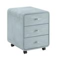 Curve Pedestal - Grey - 3 Drawer - PC201 3DR