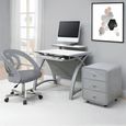 Curve Pedestal - Grey - 3 Drawer - PC201 3DR