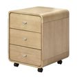 Curve 3 Drawer Pedestal - Oak - PC201 3DR