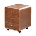 Curve 3 Drawer Pedestal - Walnut - PC201 3DR