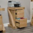 Clearance - Z Designer Filing Cabinet - 2 Drawer - Oak - A489
