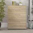 Prima Office Storage Cabinet - 4 Drawer - Oak