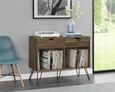 Contra Turntable Stand with Drawers in Walnut - 1323222COMUK