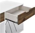 Contra Turntable Stand with Drawers in White and Oak - 1323015COMUK