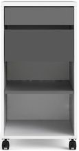 Function Plus White and Grey File Cabinet