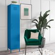 Nowata Cache Blue Tall Locker Storage Cabinet - 5244810COMNUK