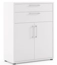 Prima White 2 Door 2 Drawer Filing Cabinet
