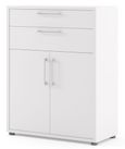 Prima White 2 Door 2 Drawer Filing Cabinet