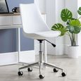 Erika Office Chair - White Faux Leather