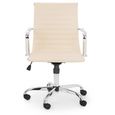 Gio Office Chair - Ivory Faux Leather