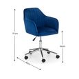 Kahlo Office Chair - Blue Fabric