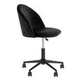 Geneve Office Chair - Black Velvet Fabric