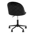 Geneve Office Chair - Black Velvet Fabric