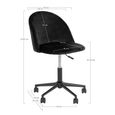 Geneve Office Chair - Black Velvet Fabric