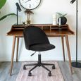 Geneve Office Chair - Black Velvet Fabric