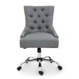 Anita Office Chair - Grey Fabric with Chrome Base