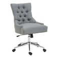 Anita Office Chair - Grey Fabric with Chrome Base