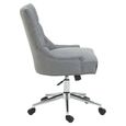Anita Office Chair - Grey Fabric with Chrome Base