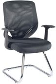 Atlantic Mesh Back Visitor Chair - Black - AOC9201-V-BLK