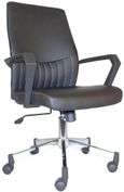 Brook Faux Leather Operator Desk Chair - Black - AOC3122-BLK