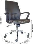 Brook Faux Leather Operator Desk Chair - Black - AOC3122-BLK