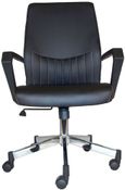 Brook Faux Leather Operator Desk Chair - Black - AOC3122-BLK