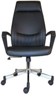Brook High Back Faux Leather Operator Desk Chair - Black - AOC3122HB-BLK