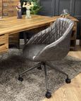 Hasselt Grey Vintage Leather Office Chair