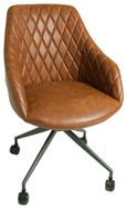 Hasselt Tan Vintage Leather Office Chair