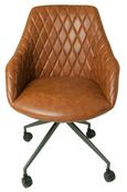 Hasselt Tan Vintage Leather Office Chair