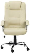Hudson Cream Leather Chair - AOC4201A-L-CM