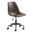 Monaco Office Chair - Brown - Faux Leather - Adjustable