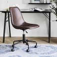 Monaco Office Chair - Brown - Faux Leather - Adjustable