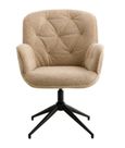 Lea Beige Boucle Fabric Swivel Office Chair