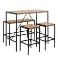 Bahamas Bar Table Set - Black and Oak
