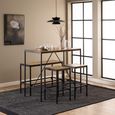 Bahamas Bar Table Set - Black and Oak