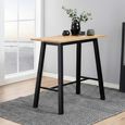 Chara Bar Table - Oak and Black