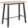 Chara Bar Table - Oak and Black