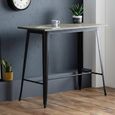 Grafton Elm Wood Industrial Bar Table